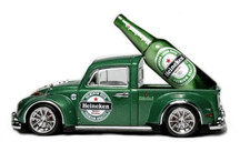 Clear Body Shell Classic VW Beetle UTE for 1:...