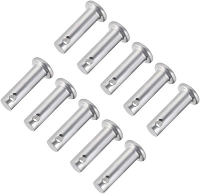 Single Hole Clevis Pins,6Mm X 20Mm Flat Head Zinc-Plating Steel 10 Pcs