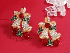 christmas Earrings Bells fashion jewelry NEW Free Shipping 1 Inch