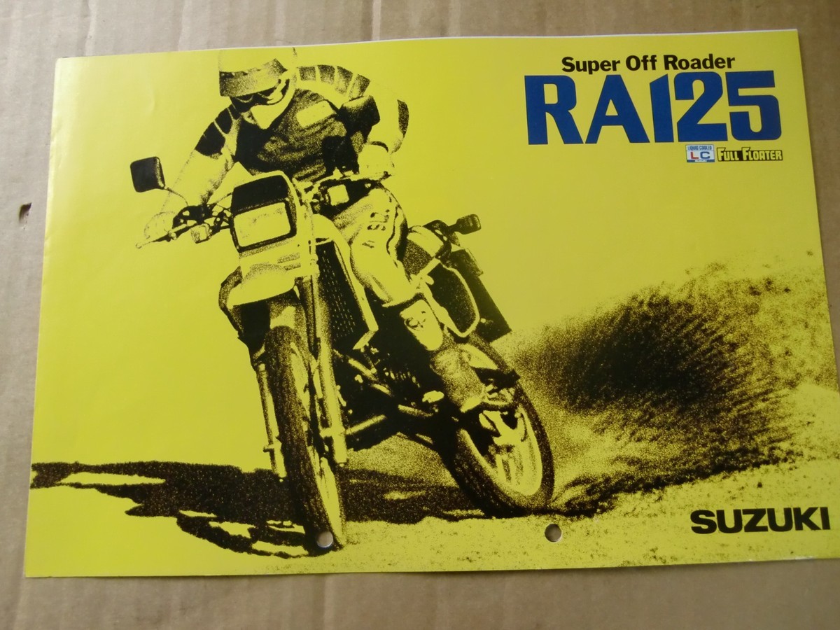 1985 ? Suzuki RA125 / TS125X ( Punched Hole) Brochure from JAPAN