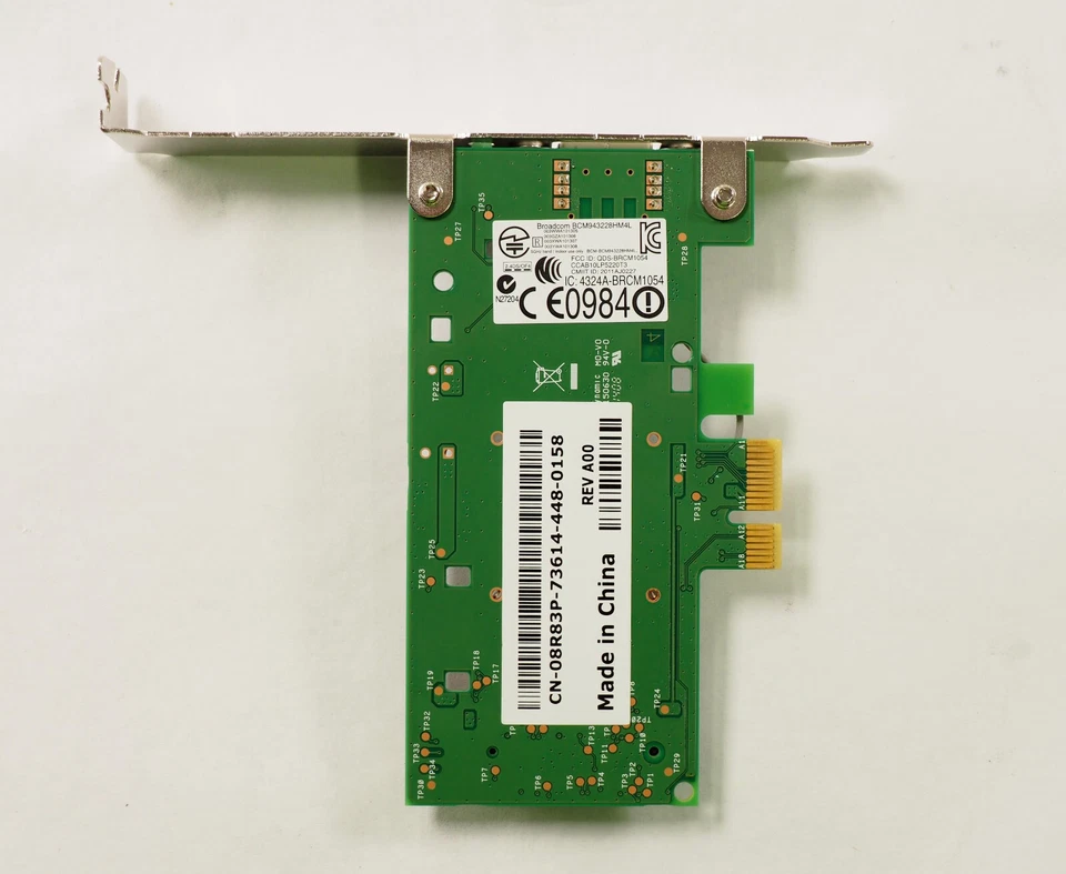 Dell / Broadcom 8R83P BCM943228HM4L PCI Express Wireless Network Adapter Card - Image 3 of 4