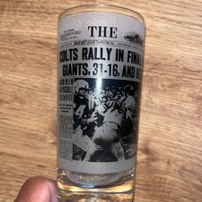 Baltimore Colts 1959 Championship Glass Ny Giants