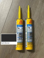 2 Pack Sikaflex 1A Polyurethane Construction Sealant Caulk, Dark Bronze, In Date