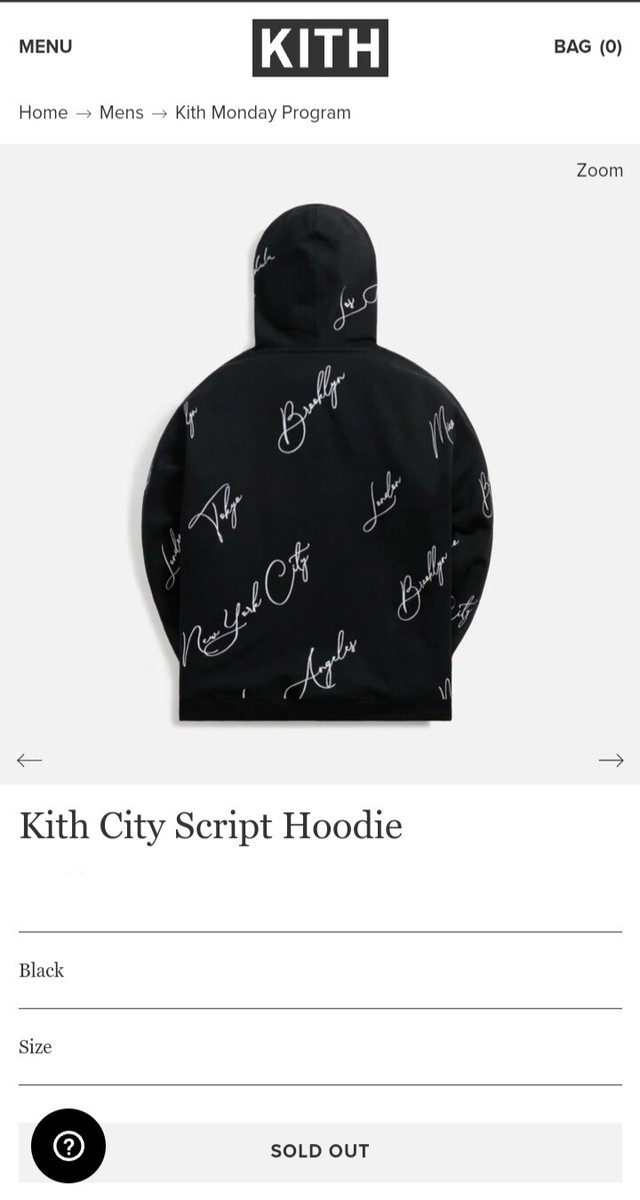 KITH City Script Hoodie Monday Program｜パーカー 