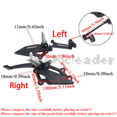 タカハシページ 1Pair Shift Lever Foot Peg Bracket For KAWASAKI NINJA 250/R Z250