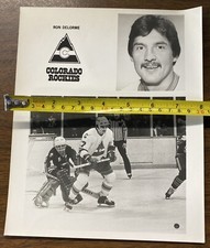RARE Vintage 1980 NHL Colorado Rockies Original Issued Photo Ron Delorme AUC#2