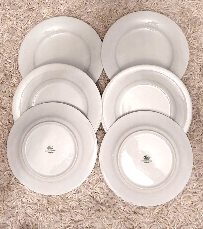 Lot Noblesse White Bone China Salad Plates Hut415 Hutschenreuther  7 8 Germany