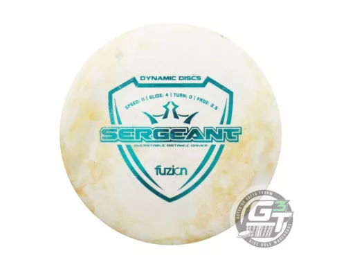 USED Dynamic Discs Fuzion Sergeant 171g White Teal Foil Driver Golf Disc