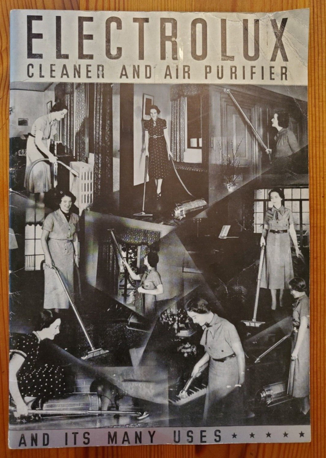 Electrolux Cleaner and Air Purifier Instruction Guide 1940s Black White SILVER