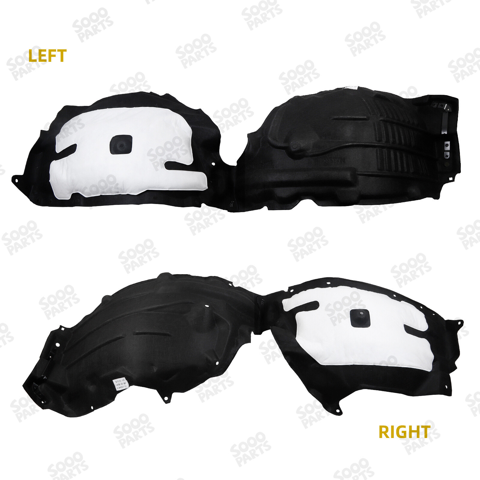 Pair Front Driver & Passenger Side Fender Liner For 2020-2024 Toyota Highlander