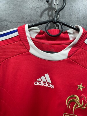 FRANCE 2008 AWAY SHIRT FOOTBALL SOCCER JERSEY ADIDAS 618856 SIZE M
