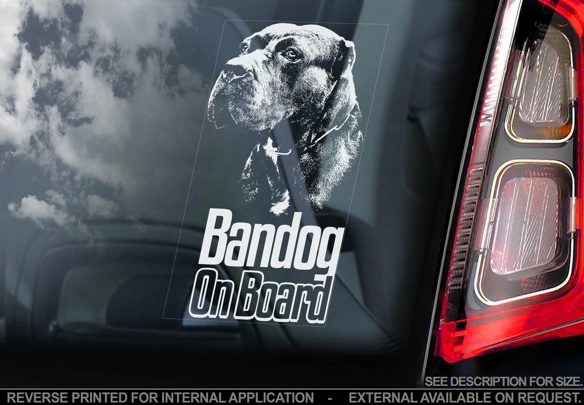 Bandog Car Window Sticker Dog on Board Sign Bandogge Gift