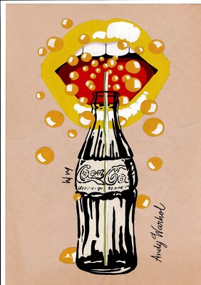 Andy Warhol Coca Cola Hot Lips Originalzeichnung - signiert und autorisiert