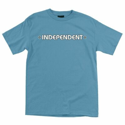 Independent Trucks BAR AND CROSS Skateboard T Shirt CAROLINA BLUE