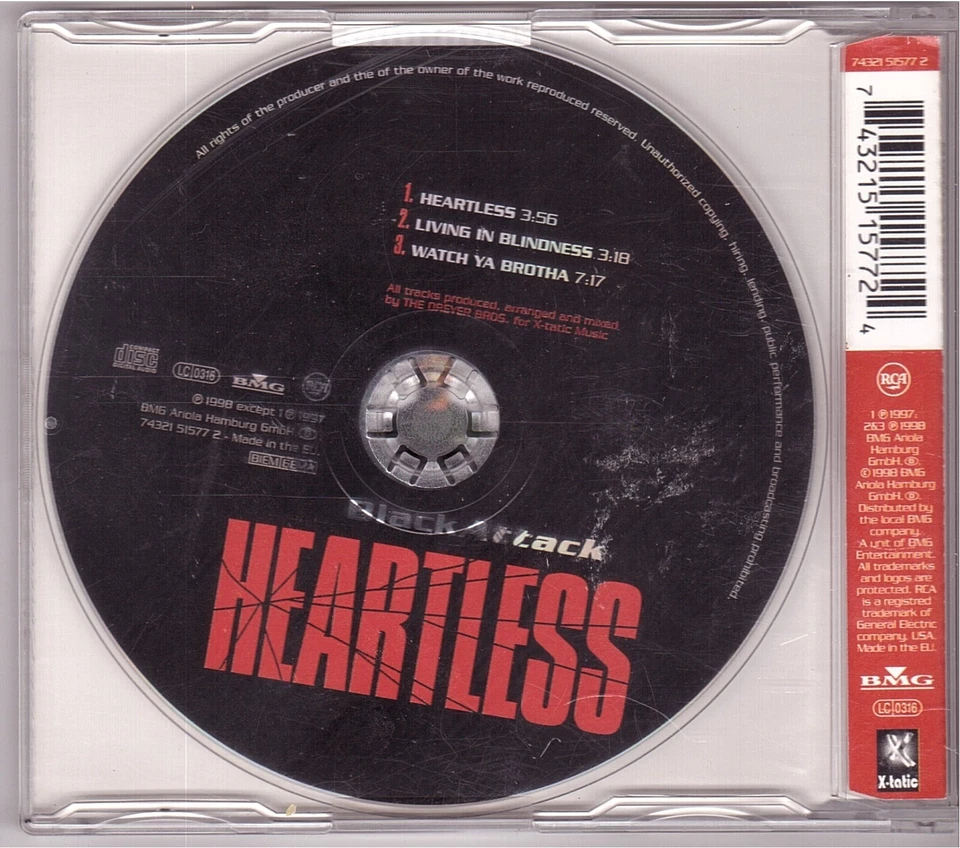 Black Attack - Heartless (Maxi-CD 1998) - Bild 2 von 2