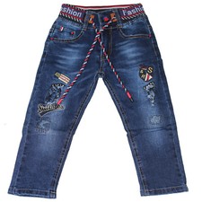 Jungen Jeanshose Mit Gummibund - Baggy Cargohose Aus Denim Für Kinder