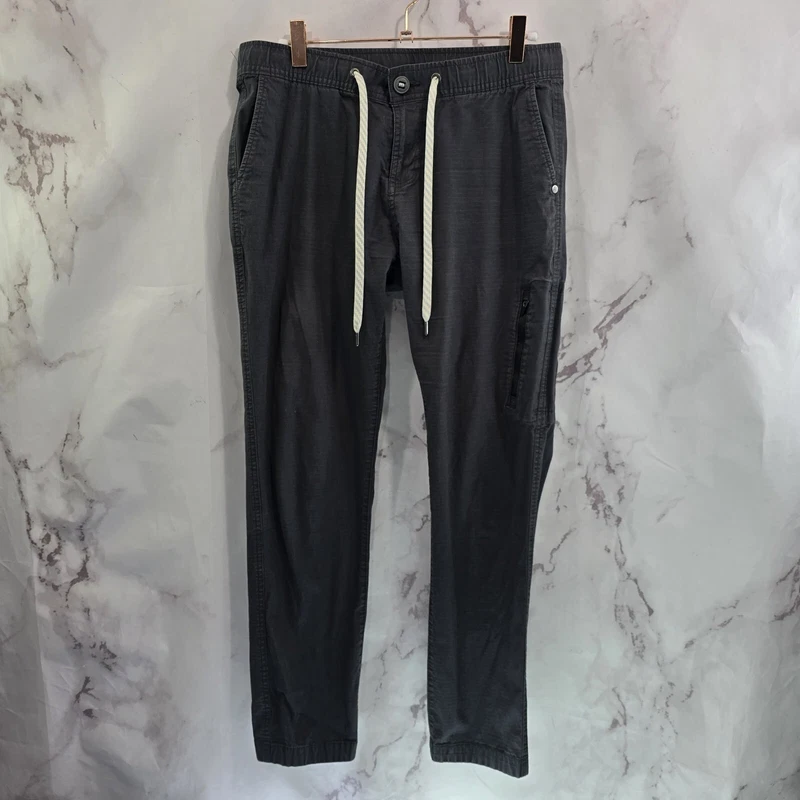 vuori crop organic cotton ripstop high rise pants