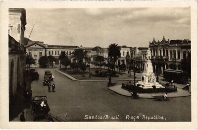 PC BRASILIEN SANTOS PRACA REPUBLICA ECHTFOTO POSTKARTE (a61403)