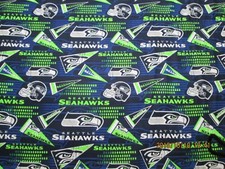 SEATTLE SEAHAWKS - BRAND NEW COLORS 58" WIDE 1/2 YARD PIECE - 100 COTTON 4