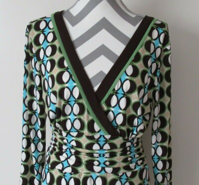 STUDIO 1 Women's 2094 Stretch Empire waist Dress 3/4 Sleeve Multi Sz 12 |  eBay