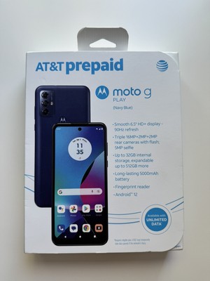 Motorola Moto G Play (2024) Blue AT&T Prepaid Smartphone 64GB NEW SEALED