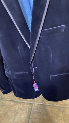mens suede Dress Coat/Jacket 36R-Blue-Slim Fit-NEW W/TAGS REG-299.99 Party Wear