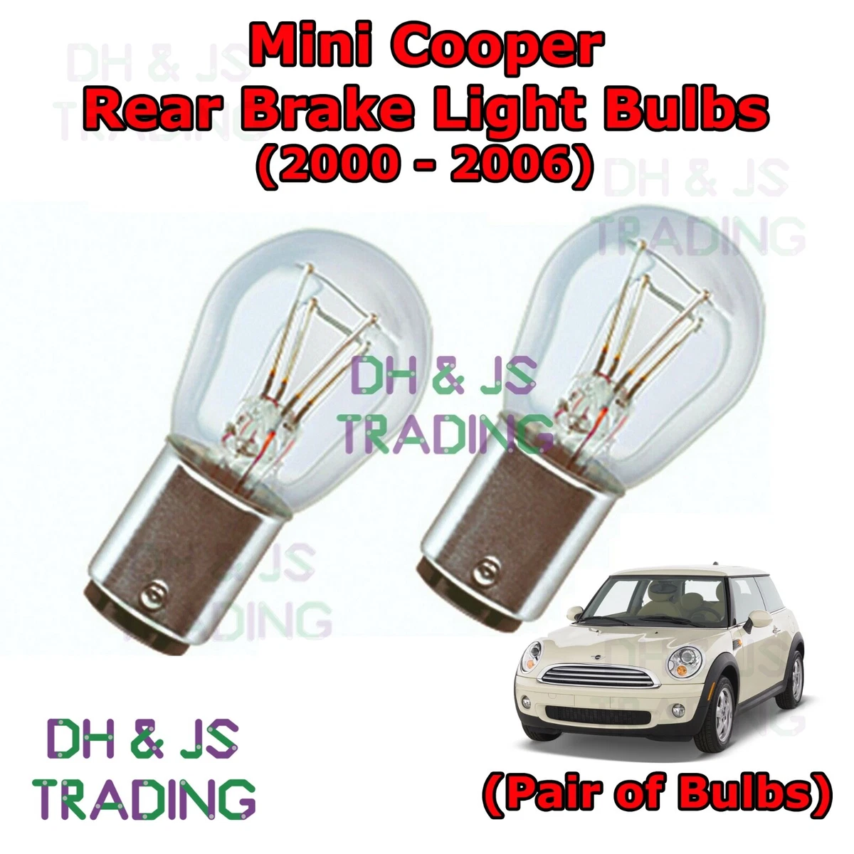 For Mini Cooper Rear Brake Light Bulbs Pair of Stop Tail Light Bulb 00 06