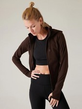 NWOT Athleta Triumph Hoodie, Toasted Brown SIZE ST S T 486251 Y0314H