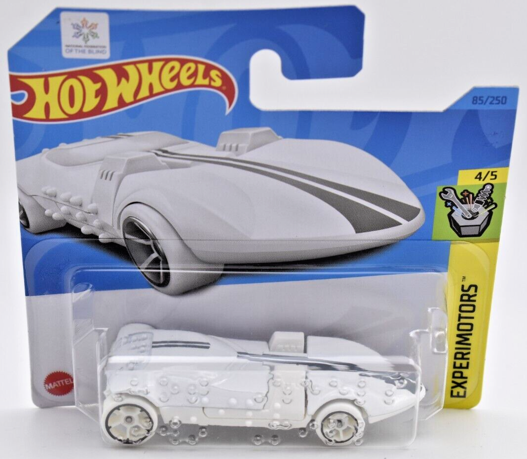 Hot Wheels 85/2023 Braille Racer Twin Mill white. short card. 1/64