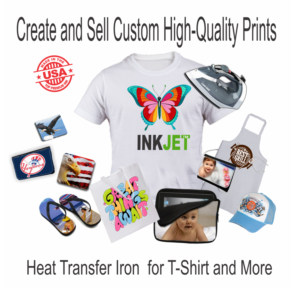 Epson Printer InkJet for Heat Transfer Iron Print T-Shirt Maker