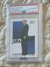 1992 COURTSIDE DEAN SMITH AUTO Autograph PSA/DNA UNC NORTH CAROLINA SP 🏀
