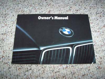 1989 BMW 7 Series 735i 735iL 750iL Sedan Owner Owner's Manual User