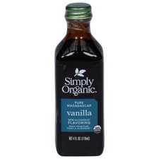 Extracto de vainilla puro sin alcohol Simply Organic de Madagascar 4 FL OZ PAQUETE DE 2