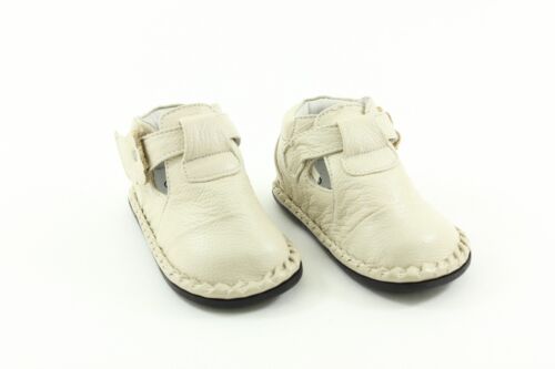 TENDER TOES Toddler Baby Rubber Sole Ivory Leather 9508IV - Picture 1 of 2