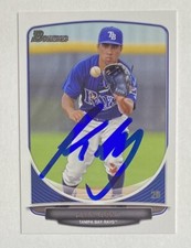 Kean Wong Signed Bowman #BDPP51 2013 Card Tampa Bay Devil Rays Auto MLB RAD