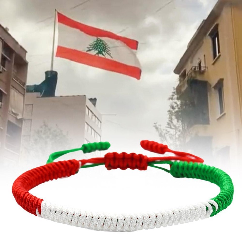 Adjustable Red and Green Woven Bracelet for Women Men String Thread