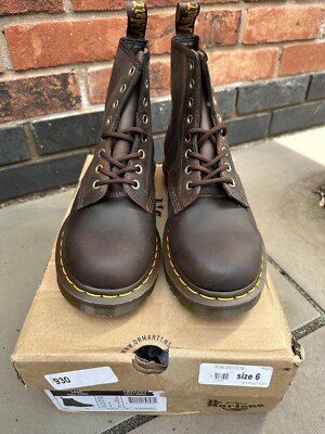 Dr Martens 1460 eye Crazy Horse Dark Brown leather boots UK EU 39  UK