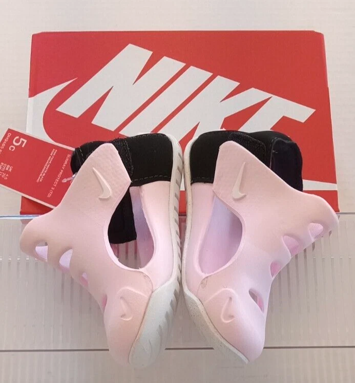 Talla 5c Nike Sunray Rosa Blanco Negro Niño Niña Sandalias Zapatos Nuevo En Caja Foto 3 de 4