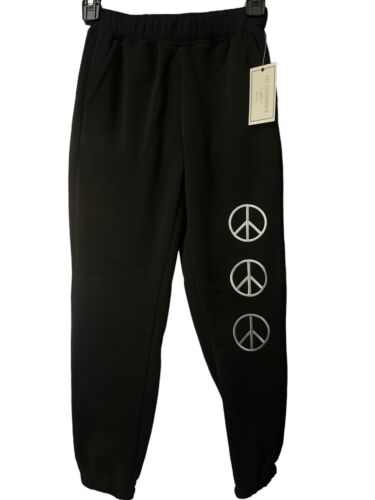 Pantalón de chándal negro Peace & Love para niñas/talla S 7/8 No Comment