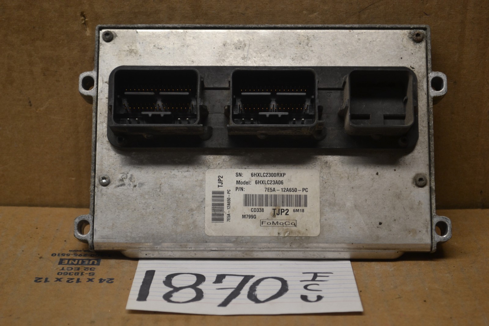 2007 2008 2009 Ford Fusion #1870 Engine Computer ECM ECU 7E5A-12A650-PC
