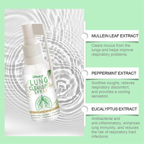 30ML Lung Detox Herbal Cleansing Spray for Smokers Clear Nasal Congestion - Picture 4 of 11
