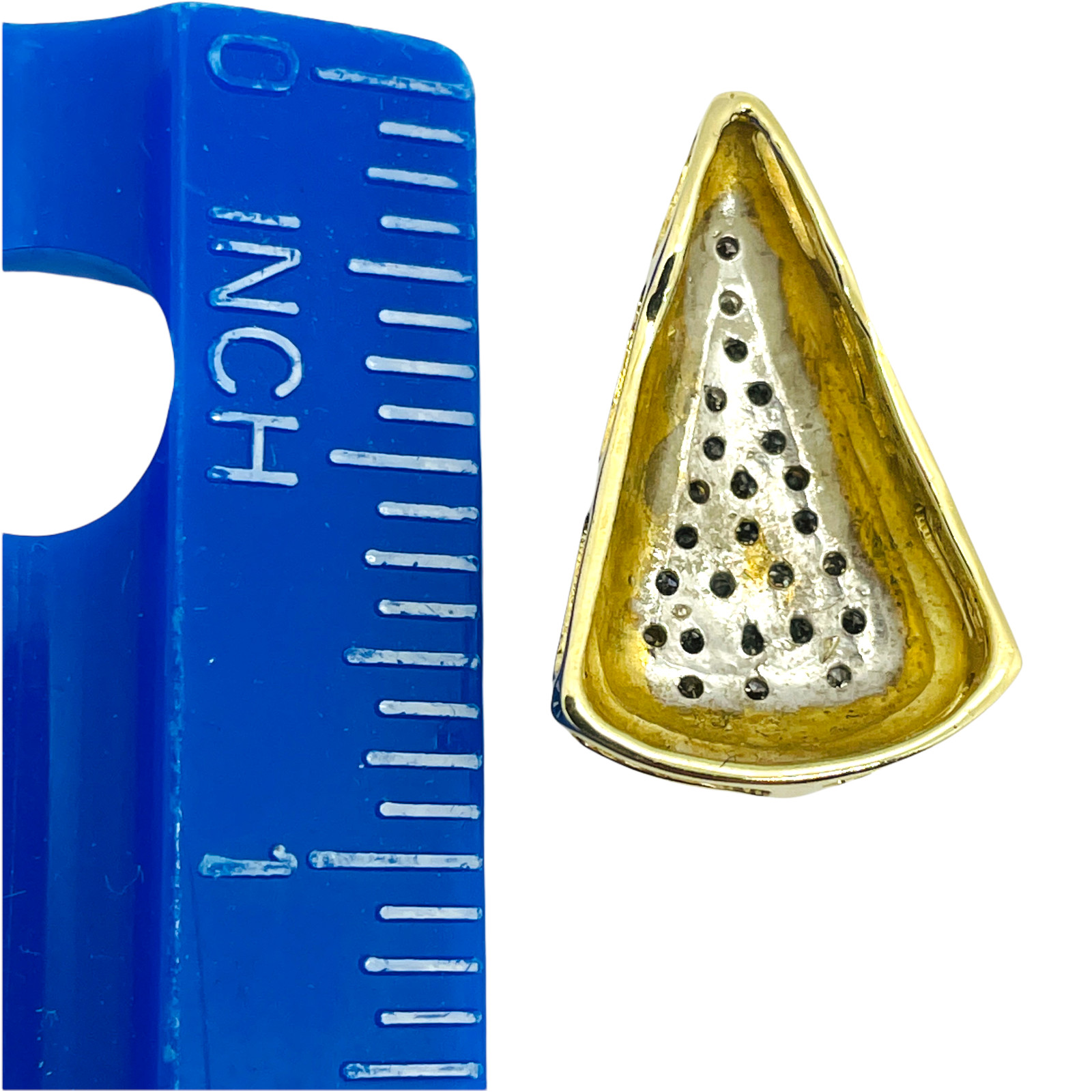 Solid 10k Gold Diamond Cluster Slide Pendant 3.00… - image 4