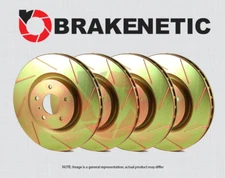 FRONT+REAR BRAKENETIC Sport Slotted Brake Disc Rotors 30.66078.51