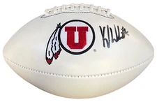 KYLE WHITTINGHAM SIGNED UTAH UTES FULL SIZE FOOTBALL BECKETT WITNESS COA