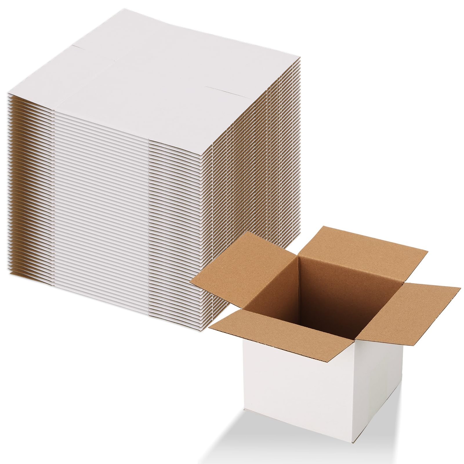Calenzana 5x5x5 Inches Shipping Boxes Set of 50, White 5x5x5,
