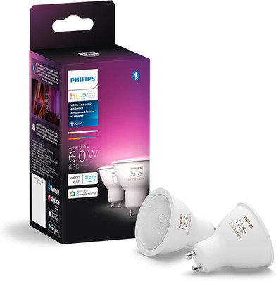 Smart 60W GU10 LED Bulb - Color-Changing, Works with Alexa & Google Assistant