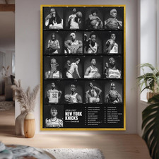 New York Knicks 2026 2027 NBA Basketball Team Roster Wall Art Poster
