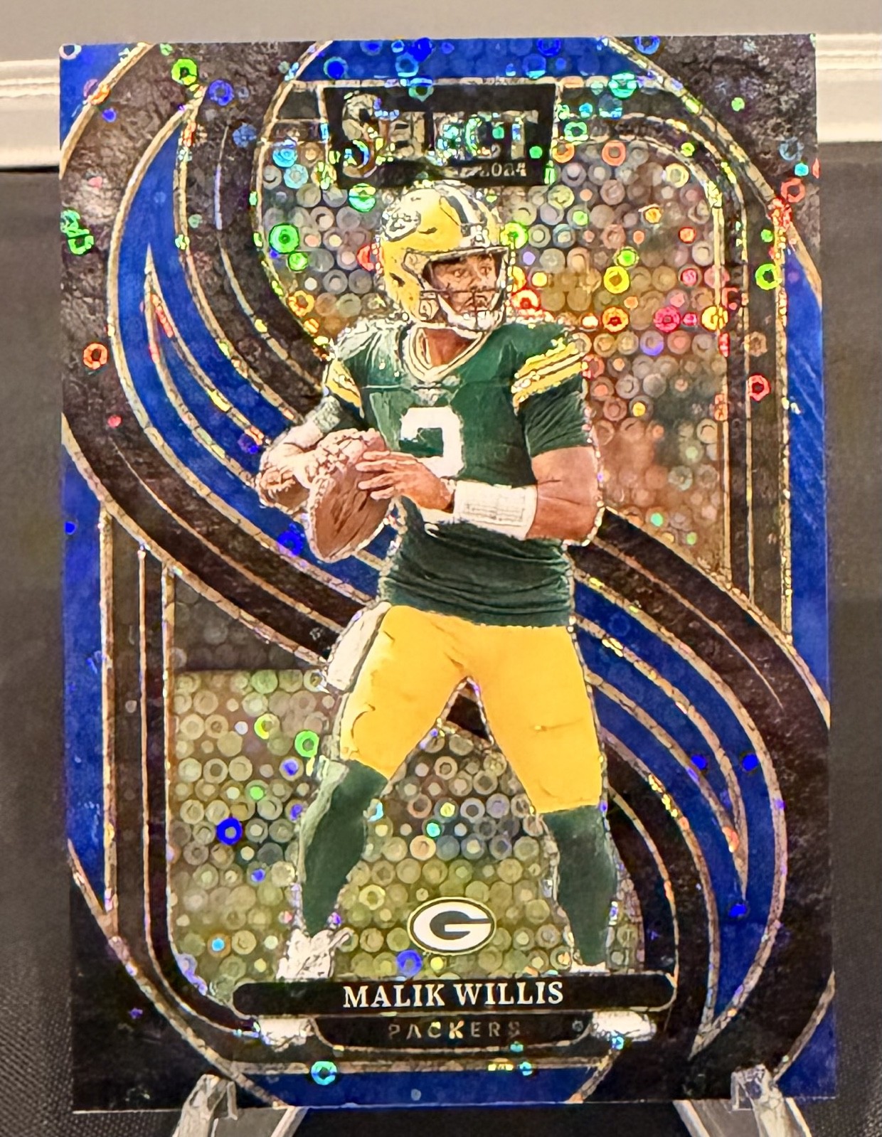 2024 Panini Select - Premier Level Malik Willis #180 Blue Disco 2/25 JERSEY #’d