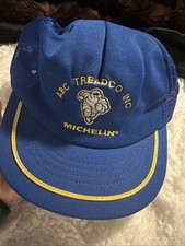 Vintage Michelin Man Trucker Hat Swingster One Size Blue Mesh Snapback USA