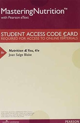 MasteringNutrition plus MyDietAnalysis with Pearson - Misc. Supplies - New a